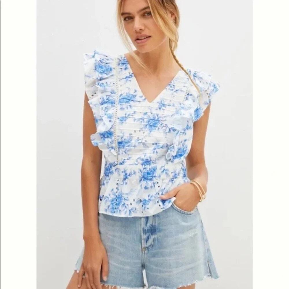 Anthropologie Forever That Girl Floral Top
